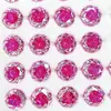 5A Duas Cores Coração de Açúcar Octogonal Corte Milênio Rosa 6-8mm Incrustado Banhado Deslumbrante Nail Art Zircônia Item em Tendência no Tiktok