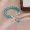 Nova Pulseira Chinesa Pedra Natural Turmalina Melancia Pedra Rosa Jade de Xinjiang Cristal em Pó Pulseira Namorada Dopamina
