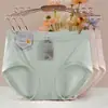 Ropa Interior de Modal Talla Grande Amigable con la Piel para Mujer de Cintura Media Transpirable Doble Capa Moldeadora de Vientre Levanta Glúteos Leggings Triángulo Simples