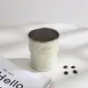 Taza de café para acampar al aire libre de acero inoxidable 304 de alto valor de color, de una sola capa, vaso de cerveza, vaso para bebidas frías con logo impreso