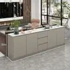 Gabinete Moderno Minimalista para Respaldo de Sofá, Gabinete de Almacenamiento Divisor para Sala de Estar, Aparador de Pizarra de Lujo Ligero, Gabinete de Té de Pared para el Hogar