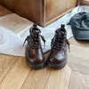 Botas de trabalho brilhantes unissex, novo estilo 2026, com zíper lateral para calçar e tirar facilmente, sola grossa, duráveis e versáteis Botas Martin