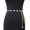 Cross-border cinto feminino Halloween decoração cristal rubi strass incrustado corrente de cintura de metal em estoque