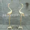 Escultura de bronce de grulla y tortuga para interiores, adornos de tortuga y grulla doradas antiguas, escultura de cobre fundido Yannian, 2 metros, 2.2 metros, grulla de cobre puro