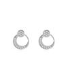 Pendientes de plata de ley 925 con forma de luna y diamantes para mujer, de estilo europeo y americano, con diseños transfronterizos, joyas de plata personalizadas para celebridades de Internet al por mayor.