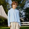 Roupa de Proteção Solar Infantil de Cor Sólida Verão Proteção UV Roupa Fina de Proteção Solar para Meninos e Meninas Jaqueta Respirável de Proteção Solar para Bebê