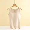 Chaleco Caliente de Felpa Transfronterizo Ropa Interior para Mujer Otoño Invierno con Almohadillas en el Pecho Terciopelo Grueso Capa Interior Capa Base Top Adelgazante