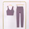 Conjunto de Chaleco en U y Pantalones Cortos Lulu Df con Etiqueta, Disponible para Envío Directo, Cuello Alto Ajustado, Conjunto de Yoga Elástico
