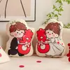 Muñecos para Cama de Boda, Nuevos Cojines Rojos de Boda, Muñecos de Boda para Recién Casados, Niño Dorado y Chica de Jade Regalos de Boda
