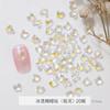 Broca para Manicura Cristal K9 Aurora Color Mágico Mini Mariposa Paquete de 20 Súper Flash Puntiaguda Tridimensional Decoración Transparente para Uñas