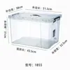 Caja de almacenamiento sellada transparente engrosada, impermeable y a prueba de humedad, con cierres, caja organizadora grande para ropa, edredones y artículos varios