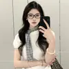 Bufanda de seda de malla a cuadros estilo coreano para mujer, corbata larga para el cuello, accesorio único y elegante, se puede usar como cinturón, cuerda para la cintura o diadema