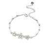 Nuevo Estilo Chino Moda Flor Plata de Ley S925 Pulsera para Mujer Material Peligroso Natural Verde Esmeralda Pieza Fina de Gama Alta