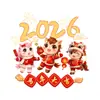 2027 Feliz Año Nuevo, Año de la Oveja, Buena Suerte, Día de Año Nuevo, Festival de Primavera, Pegatinas Electrostáticas para Puertas de Vidrio, Decoración de Escaparates, Pegatinas para Ventanas