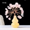 Adornos de Árbol de Cristal Topacio Natural Calabaza Adornos de Cristal para el Hogar Decoración de Entrada para Gabinete de Vino Adornos de la Fortuna Regalo Venta al por Mayor