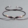 Pulsera semiterminada al por mayor fina diy cuerda de mano joyería para niña atar cuentas de transferencia mano marca tejida pulsera de perlas cuerda