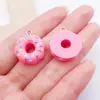 Accesorios para Joyería DIY de Resina en Rojo Rosa Fruta del Dragón Pastel Arcoíris Colgante Pendientes Hechos a Mano Llavero Dijes
