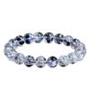 Jiuya Cristal Natural Blanco Ascetri Colorido Blanco Ascetri Bola de Cristal Pulsera de Cuentas Arco Iris Cristal Mano