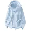 Ropa de Protección Solar Estilo Montaña para Exteriores para Mujer, Nuevo Estilo de Verano, Holgada y Ligera, Ropa de Protección Solar Muy Atractiva, Chaqueta de Secado Rápido para Hombre con Logo Estampado