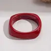 Pulseira Redonda Assimétrica Resinada Manchas Europeia e Americana Personalizada Transfronteiriça Âncora Vermelha Moda Ins Joias de Luxo