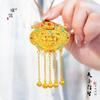 Tienda de oro con el mismo estilo de collar de cuerda ruyi de discípulo del emperador con incrustaciones de seda de oro de arena vietnamita, nuevos accesorios de bolsa con candado de dragón y fénix chinos