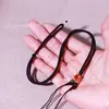 Colgante Cruz Cuenta Dzi Ajustable Joyería de Jade Turquesa Esmalte Accesorio Cuerda para Cuello Cadena Clavicular Cuerda