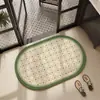 Gabinete de baño estilo americano, felpudo absorbente de puerta de tierra de diatomeas, tapete de piso antideslizante de secado rápido, tapete para entrada de inodoro, alfombra