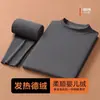 Conjunto de Ropa Interior Térmica para Hombre Transfronterizo Otoño/Invierno 2026, Auto-Calentable, A Prueba de Frío, Cuello Alto, Parte Superior y Pantalones de Capa Base