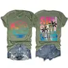 Sol sal arena Amazon eBay estación independiente casual moda temperamento camiseta de manga corta con cuello redondo de doble cara mujer