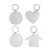 Llavero Recubierto de Acrílico en Blanco para Transferencia de Calor Consumibles Souvenir DIY Colgante de Metal Colgante de Sublimación