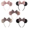 Faixa de Cabeça Nova Transfronteiriça da Amazon Acessórios de Cabelo para Bebê de Férias Faixa de Cabelo de Leopardo AliExpress Faixa de Cabeça Infantil do Mickey