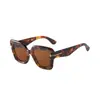 Letra T Nuevo Marco Cuadrado Grande Europeo y Americano Color Carey Leopardo Gafas de Sol Retro Moda Femenina Fotografías Callejeras Gafas de Sol Retro