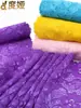 Accesorios de ribete de encaje morado tela de malla ancha calada hecho a mano DIY decoración de escote de ropa tela de encaje para dobladillo de falda