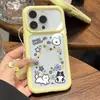 Borde colorido, diseño de ventana grande, adecuado para exhibir fotos, estrellas, cachorros y patrones de dibujos animados; Funda de teléfono estilo coreano para iPhone 17 y 18
