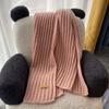 Bufanda de otoño e invierno para mujer, de punto, combinable, con protección para el cuello, gruesa, de lana para estudiantes, larga, para exteriores, resistente al viento
