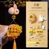 Linternas del Festival de Mediados de Otoño, Linternas de Bambú Estilo Antiguo, Linternas Luminosas de Bolso, Linternas de Conejo Tejidas a Mano para Niños