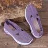 Zapatos de Malla Tejida Casuales Cómodos de Talla Grande para Mujer, sin Cordones, para Madres, Transfronterizos Temu, Primavera/Verano 2026