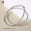 Taijia Diseño Original Cadena de Amuleto Budista Tailandés Collar de Perlas Shijia Doble Colgante Cadena para Clavícula de Mujer de 3 mm Cadena Thangka