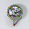 Nuevo globo redondo de aluminio de 10 pulgadas en inglés Feliz Cumpleaños decoración de escena de año nuevo globo de helio en forma de corazón al por mayor