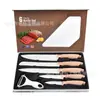 Nuevo Juego de Cuchillos de Caja con Tapa abatible de Acero Inoxidable Electroplateado de Venta Caliente Transfronterizo Juego de 6 Piezas de Cuchillos de Cocina Cuchillo de Chef Cuchillo Pintado en Spray Cuchillo de Cocina