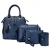 Bolsa Feminina 2025 Novo Estilo Costurada Simples Conjunto de Quatro Peças Bolsa Mãe e Filha Grande Capacidade Bolsa de Ombro Bolsa Transversal Fabricante Atacado