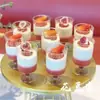 Mini Vasos Desechables de Plástico para Mousse, Pudín y Postres con Lados Altos