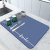 Alfombrilla Simple de Color Sólido de Barro Diatomeas para Desagüe de Cocina, Posavasos para Vajilla, Tazón, Plato, Alfombrilla para Control de Agua, Posavasos para Escritorio de Baño, Taza de Té