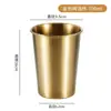 Taza de Cerveza de Acero Inoxidable 304 de una Sola Capa Dorada Taza de Agua Comercial Taza para Bebidas Frías de Verano Taza Apilable para Exteriores