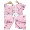 Camisola de Menina Verão Fresco Fina Estilo Princesa Vestido Pijama Bebê Seda de Gelo Roupas de Casa Infantis Saia