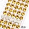 Yiwu Mayoreo Hebilla Plana Redonda Superior Accesorios de Costura Decoración de Bodas Accesorios Hechos a Mano Diamante de Cristal Cosido a Mano Fondo Plano Doble Agujero