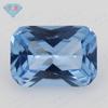 Huagang gema rectangular Chaflán flor de coche 108# piedra desnuda puntiaguda azul octogonal pequeño gema azul claro artificial