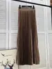 2026 Nueva Falda Larga Plisada de Cintura Alta para Mujer, Cintura Elástica Fluida, Versátil, Adelgazante, De Gama Alta, Elegante, Color Sólido