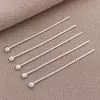 Alfinetes em formato de T, alfinetes em formato de 9, alfinetes com cabeça redonda, banhados a ouro 18K em cobre, materiais para atacado para acessórios de joias artesanais DIY com contas