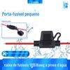 Porta-fusível Kebaolong tamanho pequeno 1015 18awg caixa de segurança de carro à prova d'água assento de segurança Linha nº 18 assento de carro